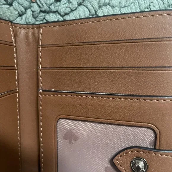 Kate Spade Leila Small Slim Bifold Wallet Warm Gingerbread Brown - Picture 7 of 7